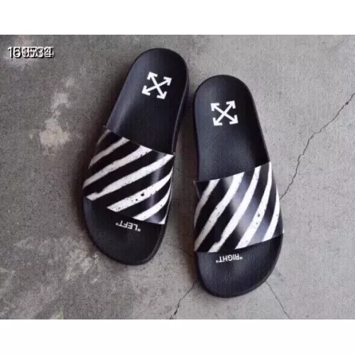 Replica Off-White Slippers For Men #1311222 $45.00 USD for Wholesale
