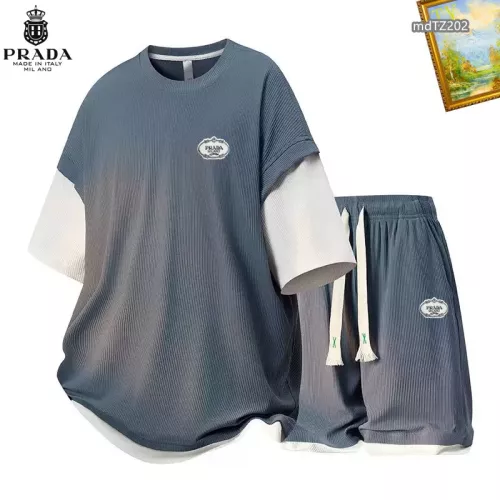 Prada Tracksuits Short Sleeved For Men #1315432