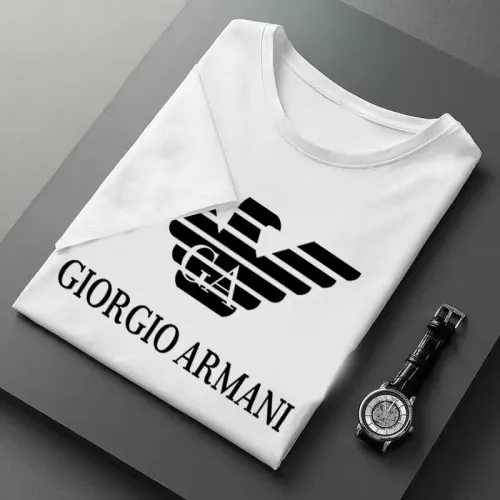 Replica Armani T-Shirts Short Sleeved For Men #1316458 $23.00 USD for Wholesale