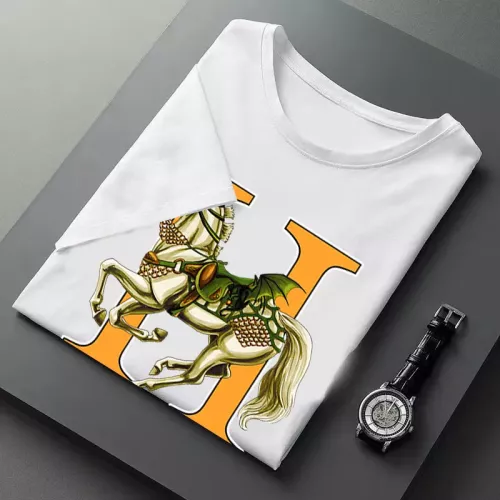 Replica Hermes T-Shirts Short Sleeved For Men #1316491 $23.00 USD for Wholesale