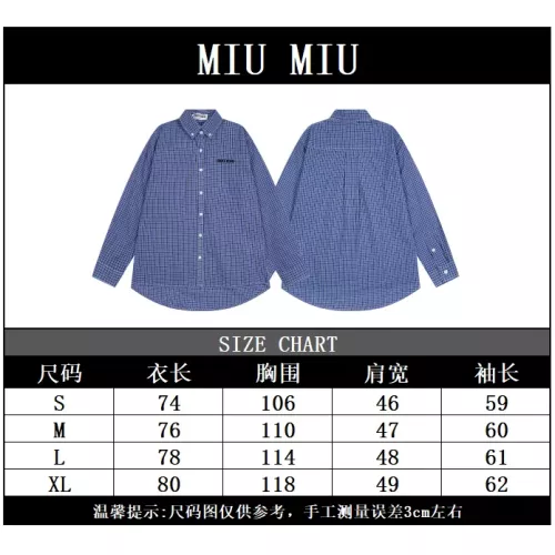 Replica MIU MIU  Shirts Long Sleeved For Unisex #1316649 $48.00 USD for Wholesale