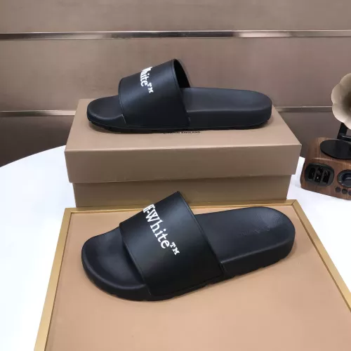 Replica Off-White Slippers For Men #1317139 $56.00 USD for Wholesale