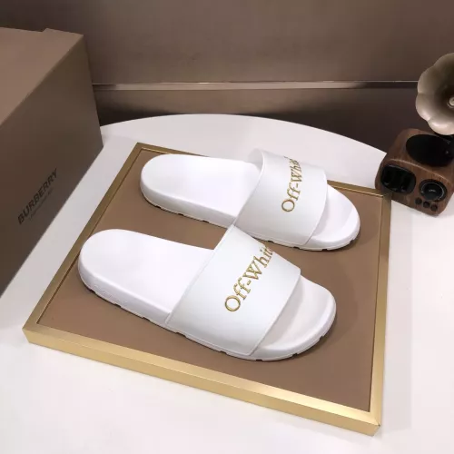 Replica Off-White Slippers For Men #1317142 $56.00 USD for Wholesale