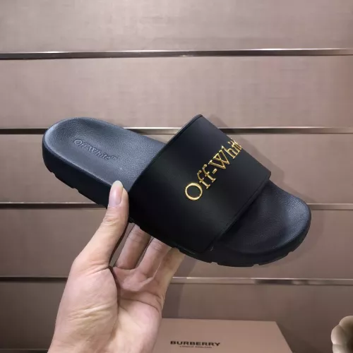 Replica Off-White Slippers For Men #1317143 $56.00 USD for Wholesale