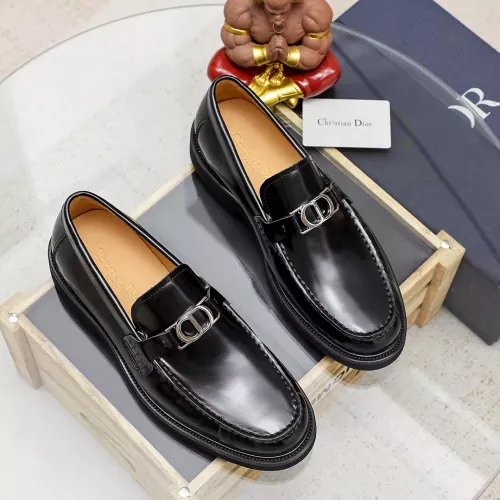 Replica Christian Dior Leather Shoes For Men #1317184 $98.00 USD for Wholesale