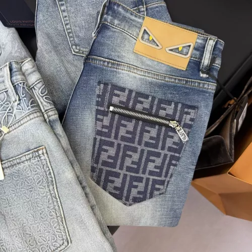 Replica Fendi Jeans For Men #1317250 $60.00 USD for Wholesale