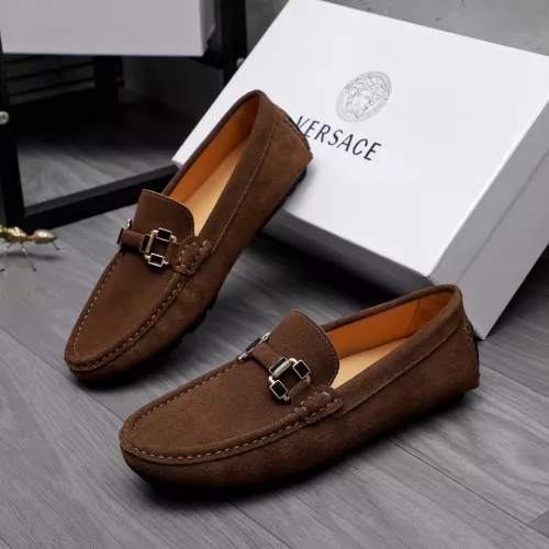 Replica Versace Leather Shoes For Men #1317279 $76.00 USD for Wholesale