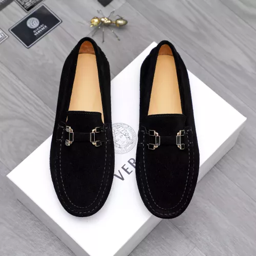 Replica Versace Leather Shoes For Men #1317285 $76.00 USD for Wholesale