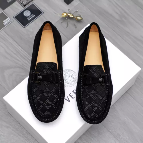 Replica Versace Leather Shoes For Men #1317289 $76.00 USD for Wholesale