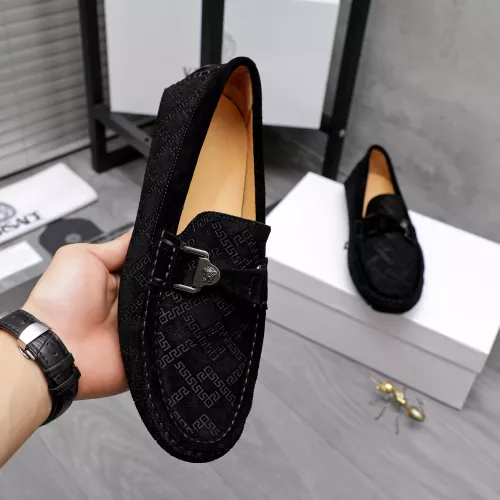 Replica Versace Leather Shoes For Men #1317289 $76.00 USD for Wholesale