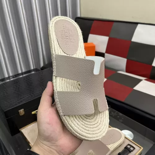 Replica Hermes Slippers For Men #1317383 $60.00 USD for Wholesale