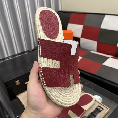 Replica Hermes Slippers For Men #1317398 $60.00 USD for Wholesale