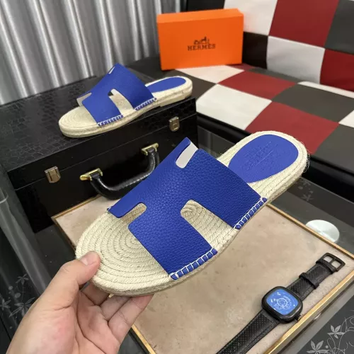 Replica Hermes Slippers For Men #1317400 $60.00 USD for Wholesale