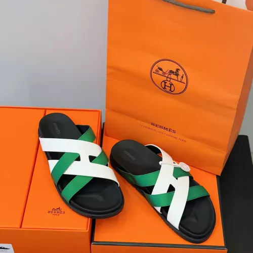 Replica Hermes Slippers For Men #1317528 $56.00 USD for Wholesale