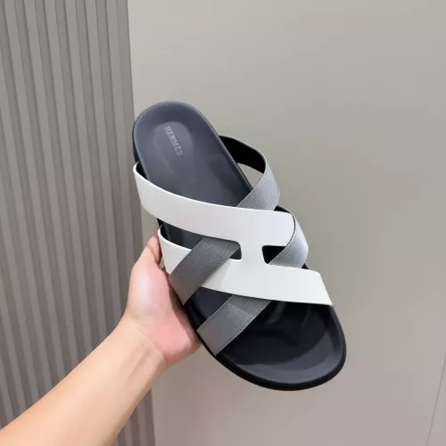 Replica Hermes Slippers For Men #1317529 $56.00 USD for Wholesale