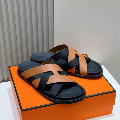 Replica Hermes Slippers For Men #1317531 $56.00 USD for Wholesale