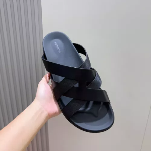 Replica Hermes Slippers For Men #1317536 $56.00 USD for Wholesale