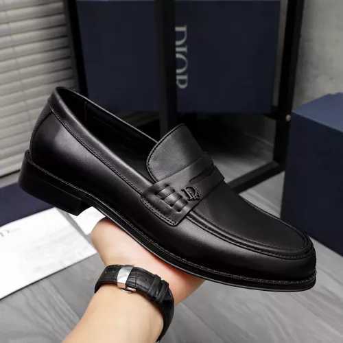 Replica Christian Dior Leather Shoes For Men #1317551 $105.00 USD for Wholesale
