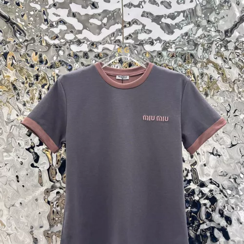 Replica MIU MIU Tracksuits Short Sleeved For Women #1318342 $76.00 USD for Wholesale