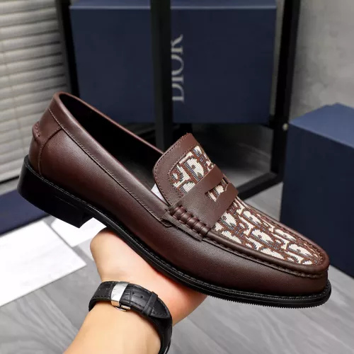 Replica Christian Dior Leather Shoes For Men #1318396 $100.00 USD for Wholesale