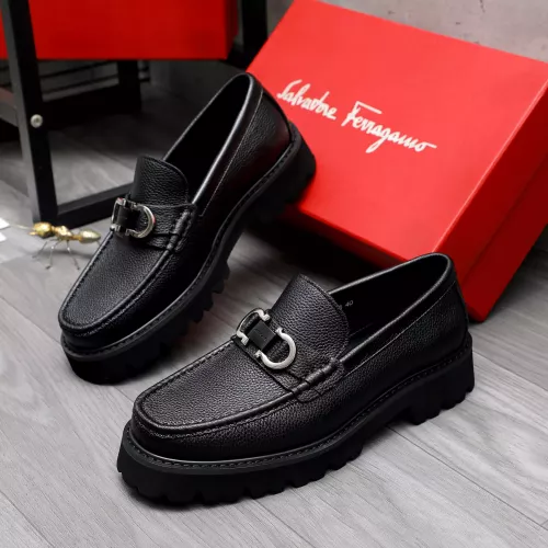 Salvatore Ferragamo Leather Shoes For Men #1318437 $88.00 USD, Wholesale Replica Salvatore Ferragamo Leather Shoes