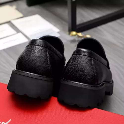 Replica Salvatore Ferragamo Leather Shoes For Men #1318437 $88.00 USD for Wholesale