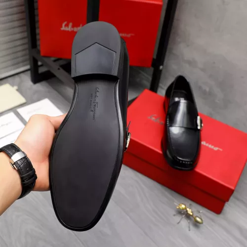 Replica Salvatore Ferragamo Leather Shoes For Men #1318446 $88.00 USD for Wholesale