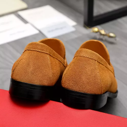 Replica Salvatore Ferragamo Leather Shoes For Men #1318458 $88.00 USD for Wholesale