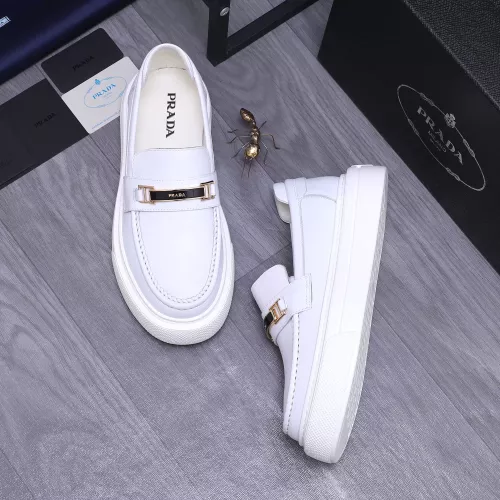 Replica Prada Leather Shoes For Men #1318460 $96.00 USD for Wholesale