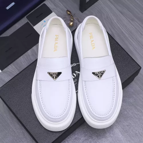 Replica Prada Leather Shoes For Men #1318464 $96.00 USD for Wholesale