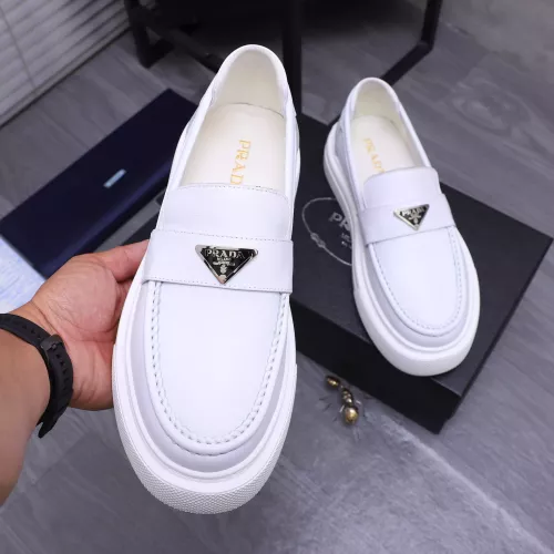 Replica Prada Leather Shoes For Men #1318464 $96.00 USD for Wholesale