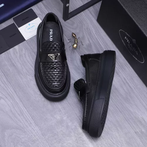 Replica Prada Leather Shoes For Men #1318467 $96.00 USD for Wholesale