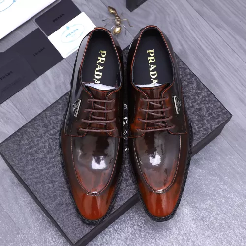 Replica Prada Leather Shoes For Men #1318468 $100.00 USD for Wholesale