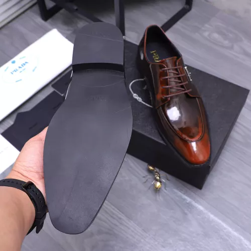 Replica Prada Leather Shoes For Men #1318468 $100.00 USD for Wholesale