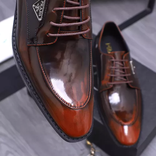 Replica Prada Leather Shoes For Men #1318468 $100.00 USD for Wholesale