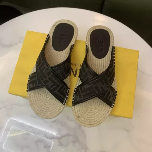 Replica Fendi Slippers For Men #1318483 $60.00 USD for Wholesale