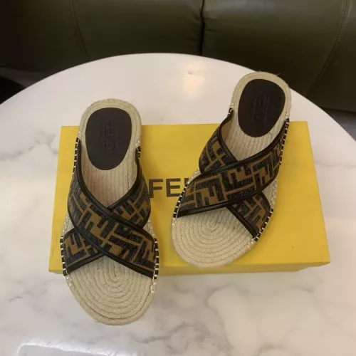 Replica Fendi Slippers For Men #1318485 $60.00 USD for Wholesale