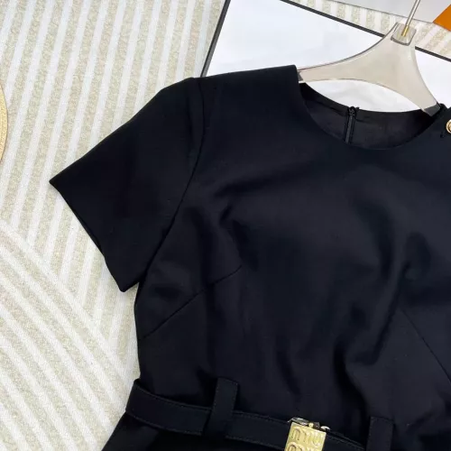 Replica MIU MIU Dresses Short Sleeved For Women #1318576 $118.00 USD for Wholesale