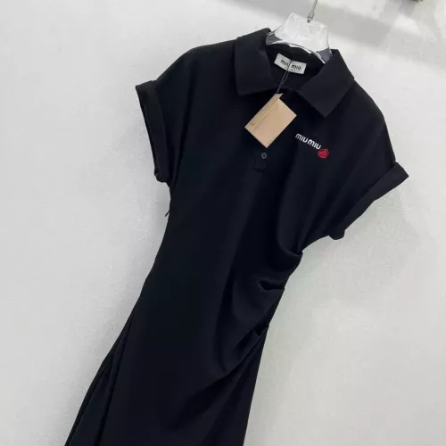Replica MIU MIU Dresses Short Sleeved For Women #1318579 $85.00 USD for Wholesale