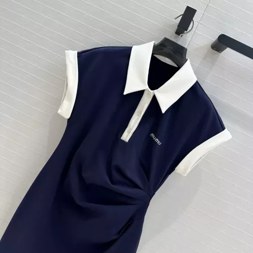Replica MIU MIU Dresses Short Sleeved For Women #1318608 $68.00 USD for Wholesale