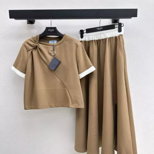 Prada Tracksuits Short Sleeved For Women #1318684 $98.00 USD, Wholesale Replica Prada Tracksuits