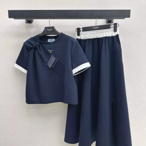 Prada Tracksuits Short Sleeved For Women #1318687 $98.00 USD, Wholesale Replica Prada Tracksuits
