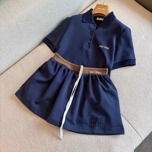 MIU MIU Tracksuits Short Sleeved For Women #1318720 $80.00 USD, Wholesale Replica MIU MIU Tracksuits