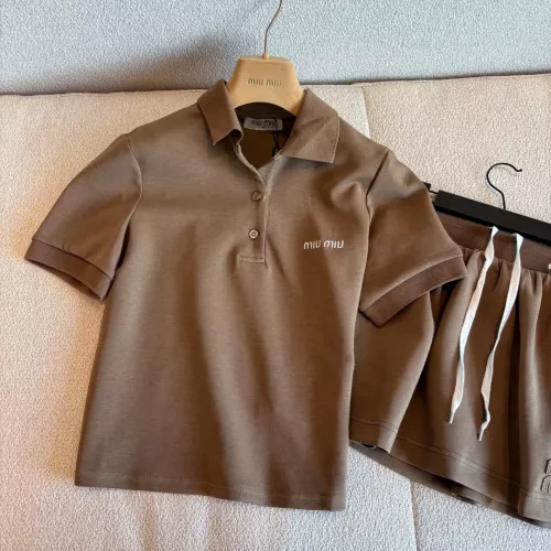 Replica MIU MIU Tracksuits Short Sleeved For Women #1318722 $80.00 USD for Wholesale