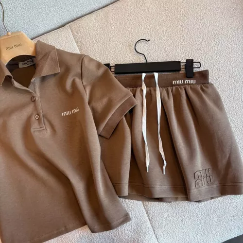 Replica MIU MIU Tracksuits Short Sleeved For Women #1318722 $80.00 USD for Wholesale