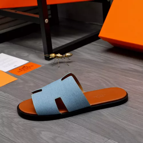 Replica Hermes Slippers For Men #1318788 $52.00 USD for Wholesale