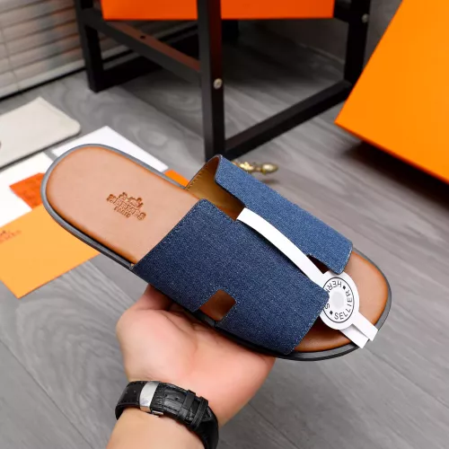 Replica Hermes Slippers For Men #1318789 $52.00 USD for Wholesale
