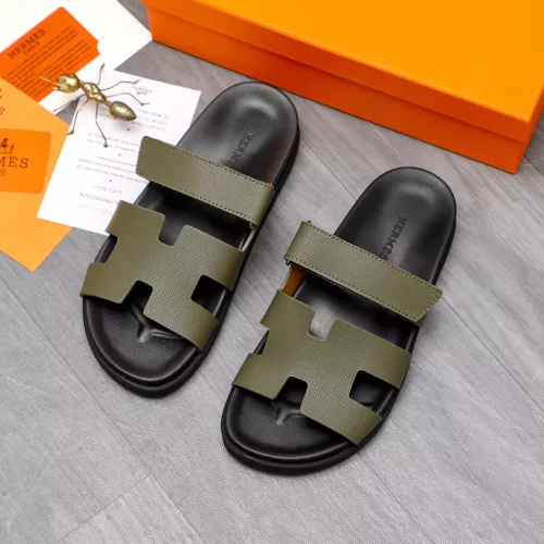 Replica Hermes Slippers For Men #1318803 $68.00 USD for Wholesale