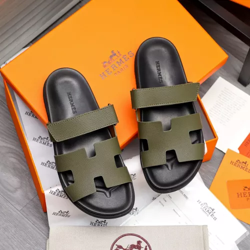 Replica Hermes Slippers For Men #1318803 $68.00 USD for Wholesale