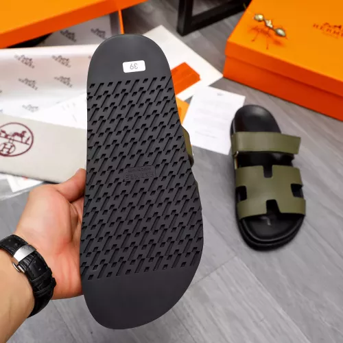 Replica Hermes Slippers For Men #1318803 $68.00 USD for Wholesale